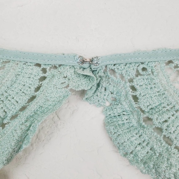 Lulu’s Novela Mint Green Crochet Lace Sweetheart Bodice Cutout Back Maxi Dress - Picture 9 of 10